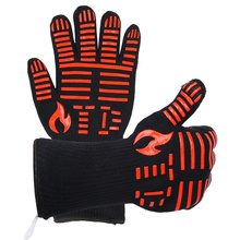 TE1102 Hot sale heat resistant oven gloves, BBQ grill glove for cooking